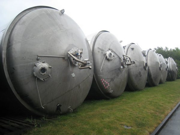 Removal of 15 storage tanks